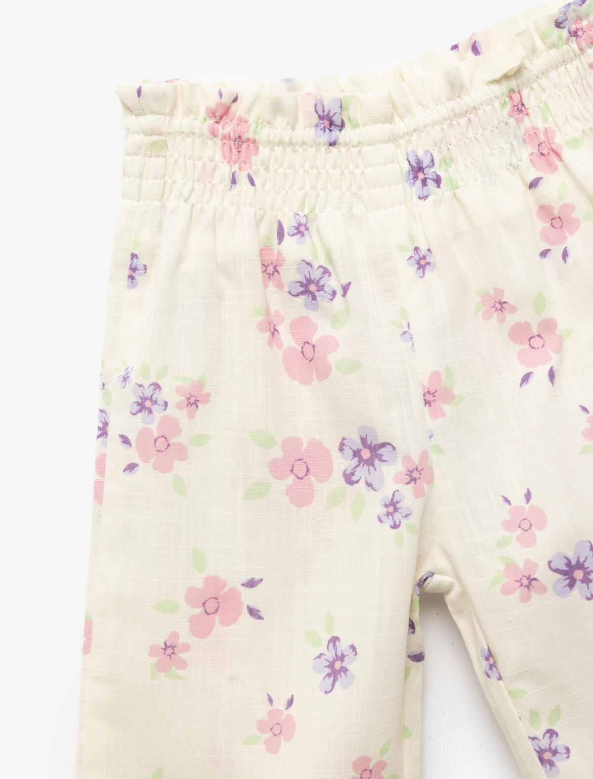 Koton Pantolon Kız Bebek 5SMG40014AW Bej Desenli