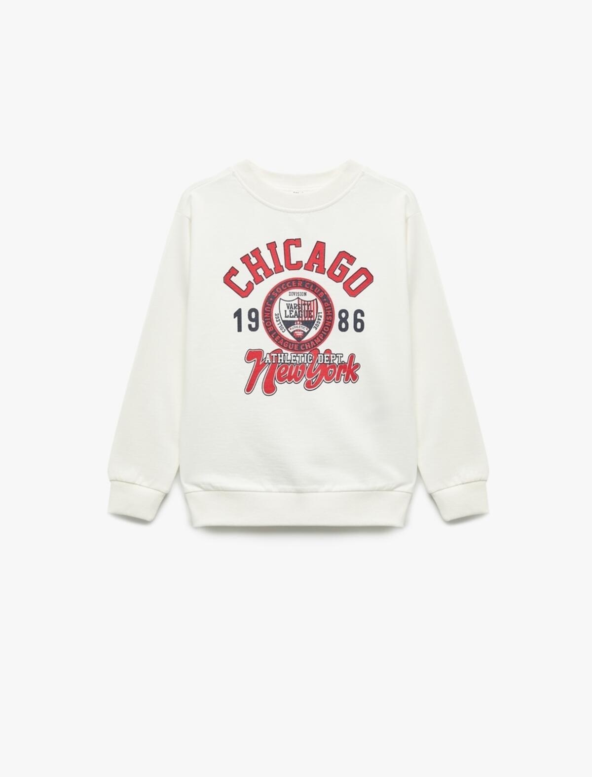 Koton Sweatshirt Erkek Çocuk 6WKB10172TK Ekru