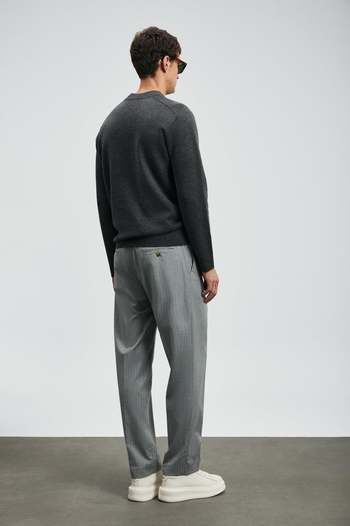 Lufıan Erkek Kazak Herman 112090159 Koyu Gri