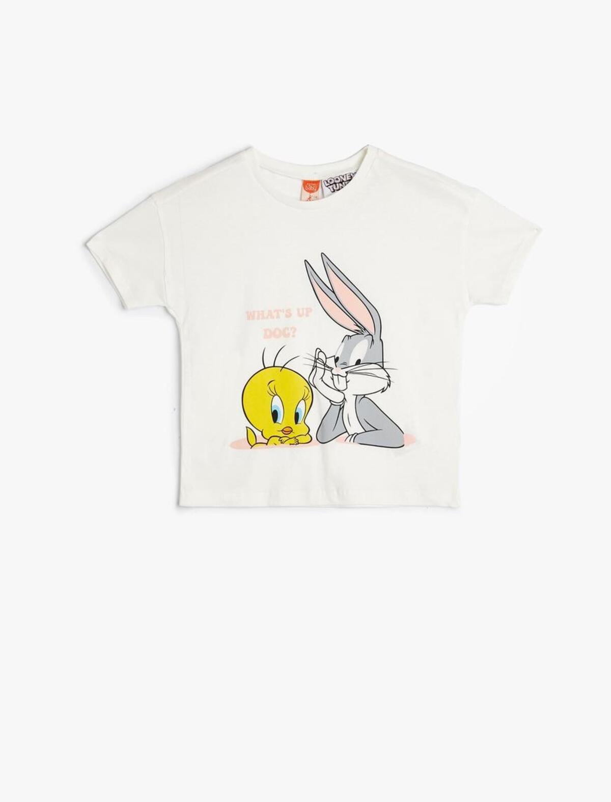 Koton Tişört Kız Bebek 4SMG10124AK Beyaz (Dy)