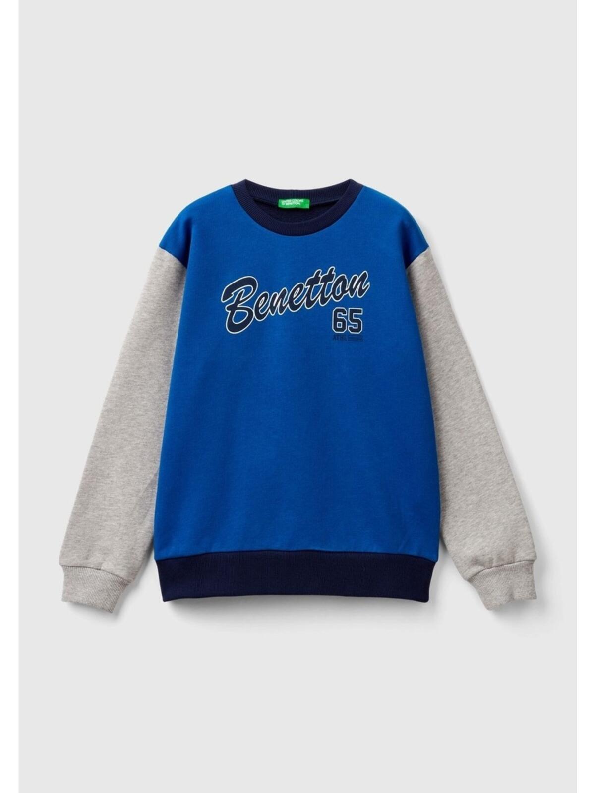 Benetton Sweatshirt Erkek Çocuk 3J68C10JM Mavi