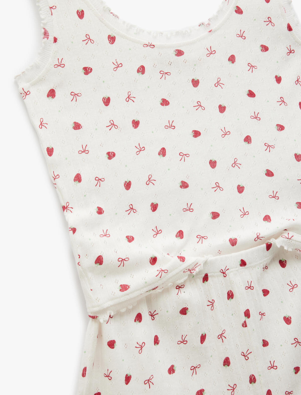 Koton Pijama Takımı 5SLK40153MK Beyaz Desenli