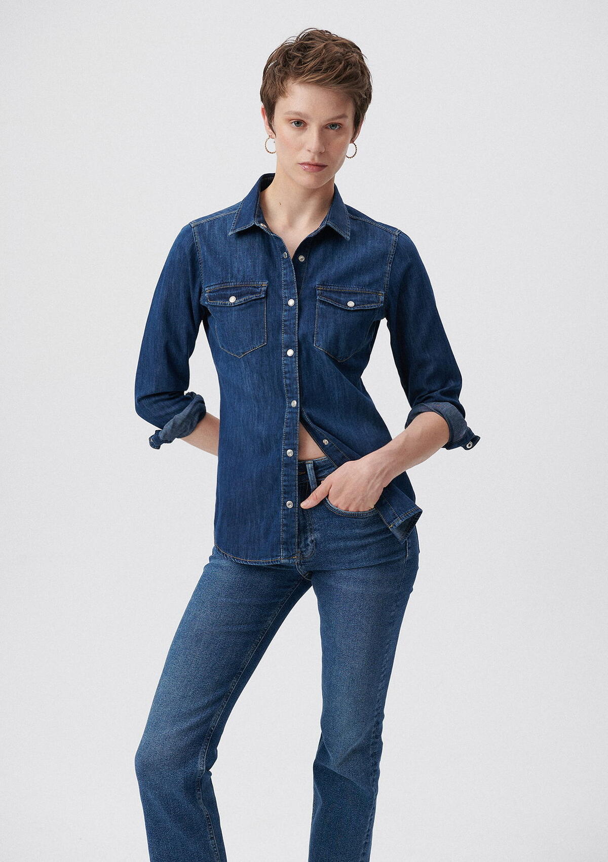 Mavi Gömlek Dark Denim M1257129906 Lacivert