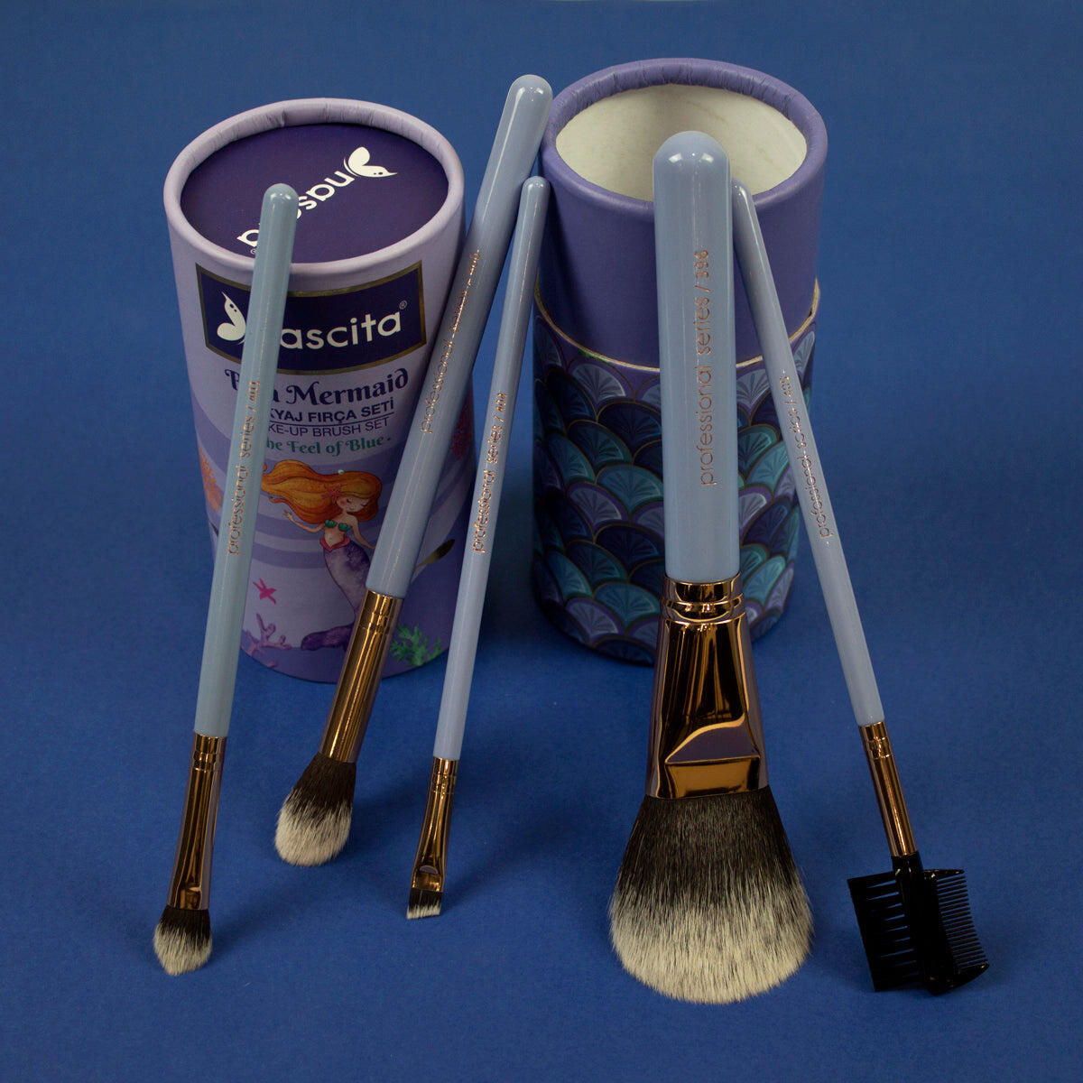Nascita Fırça Seti Mavi 5Li (Kavanoz) NASBRUSHSET89