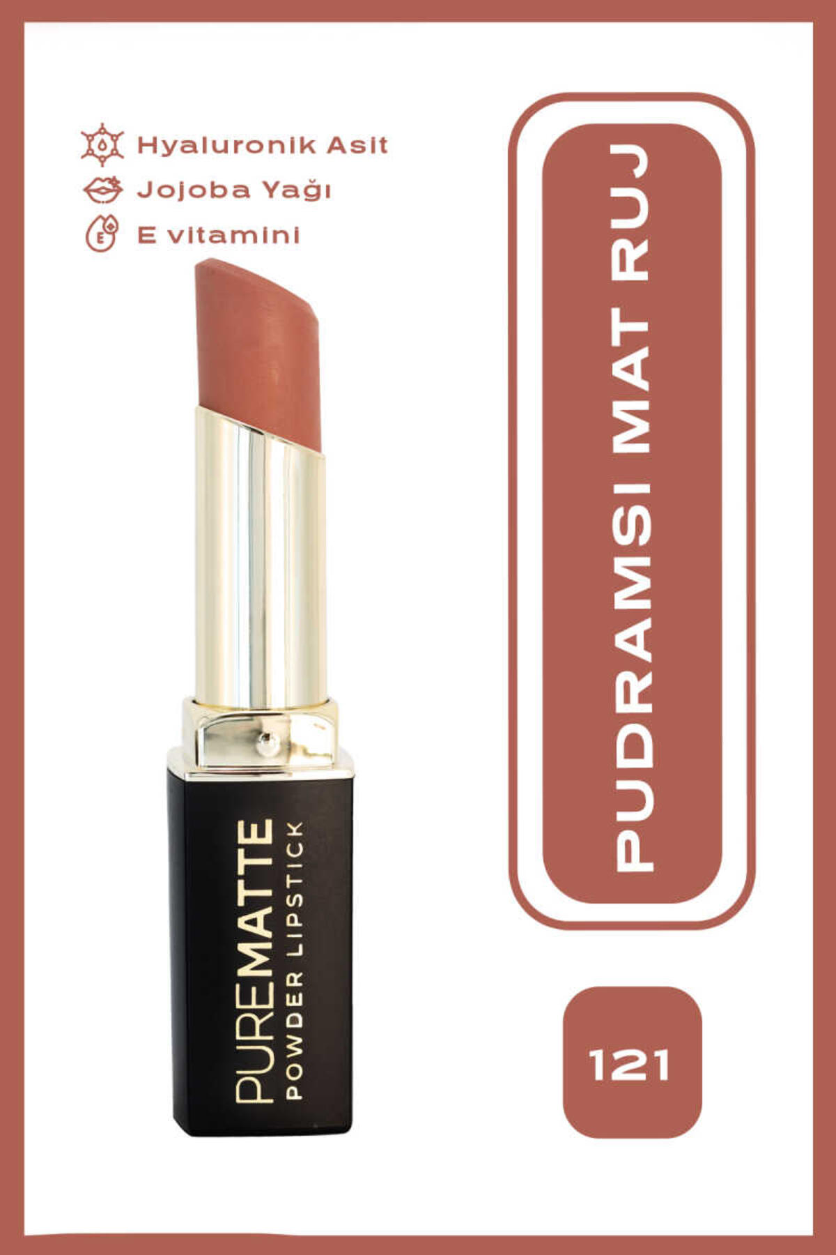 Golden Rose Lipstick Powder Pure Matte No:121