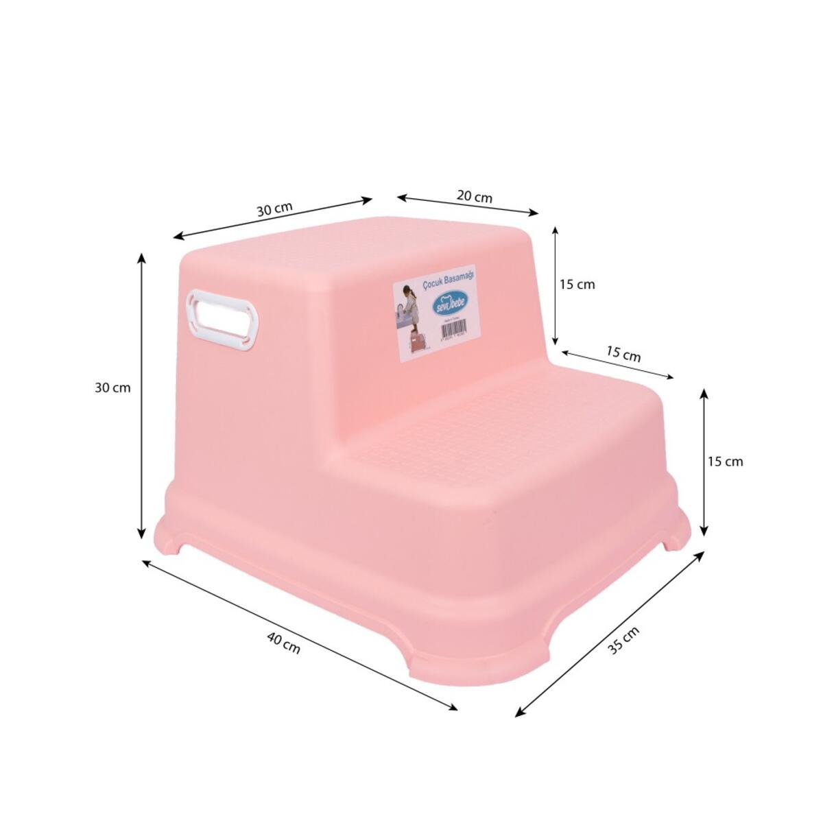 Sevi Çocuk Basamağı Çift Katlı 140-16 Somon Sevi Çocuk Basamağı Çift Katlı 140-16 Somon