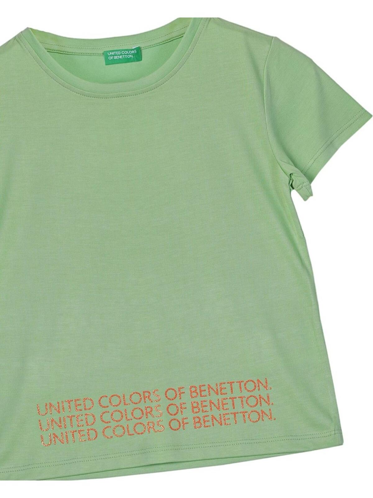 Benetton Tişört Kız Çocuk BNT-G21286 Mint