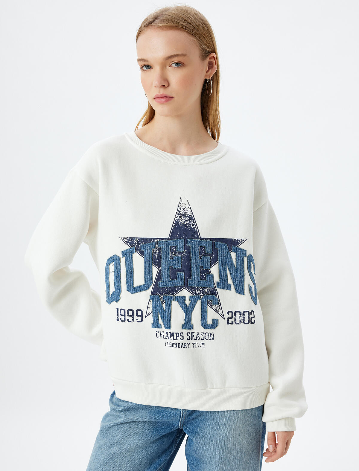 Koton Sweatshirt 5WAL10132IK Ekru
