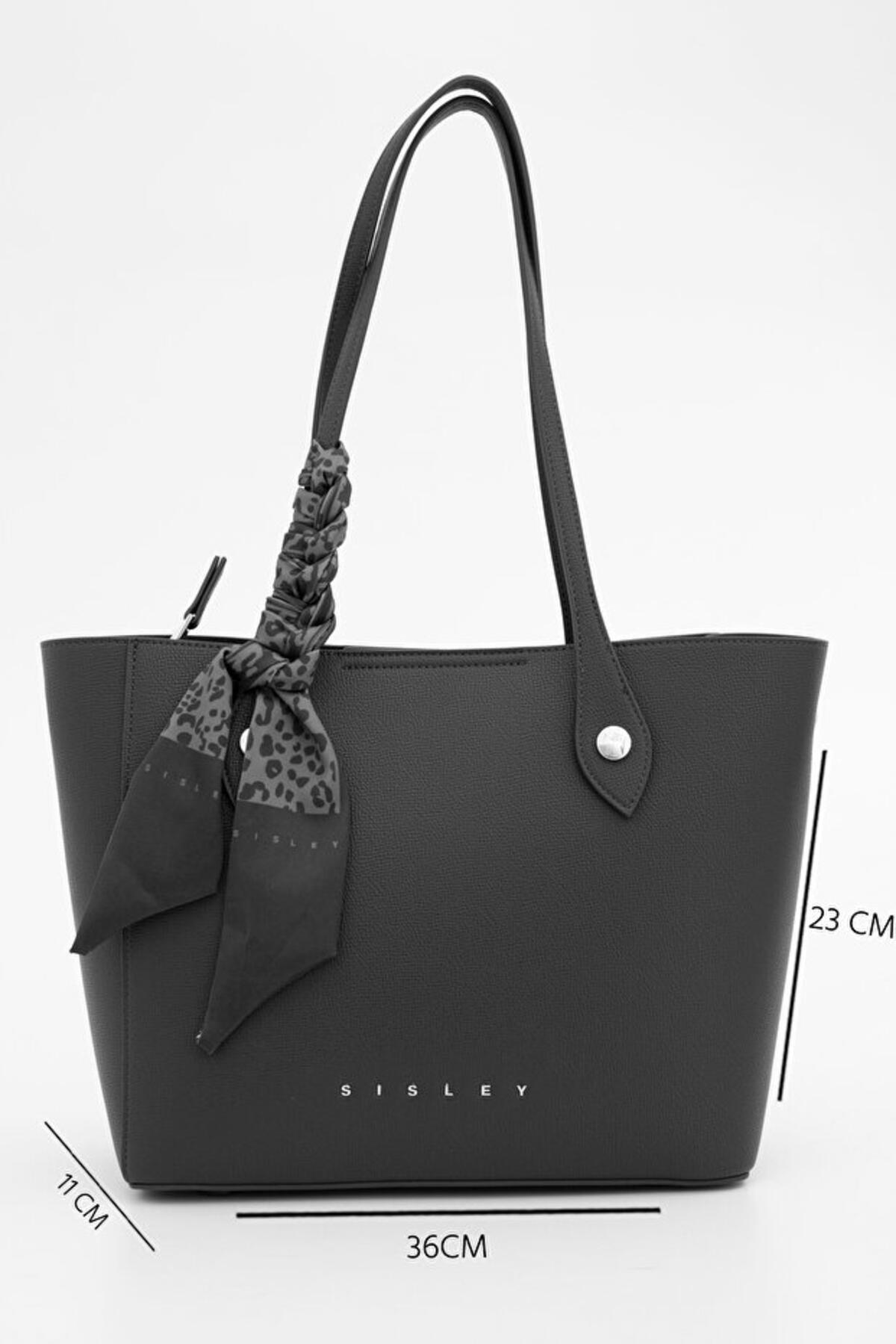 Sisley Kadın Kol Çantası SLY_284 Siyah - Bordo