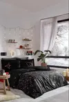 Özdilek Nevresim Takımı Çift Kişilik Ranforce Gleam Love Siyah