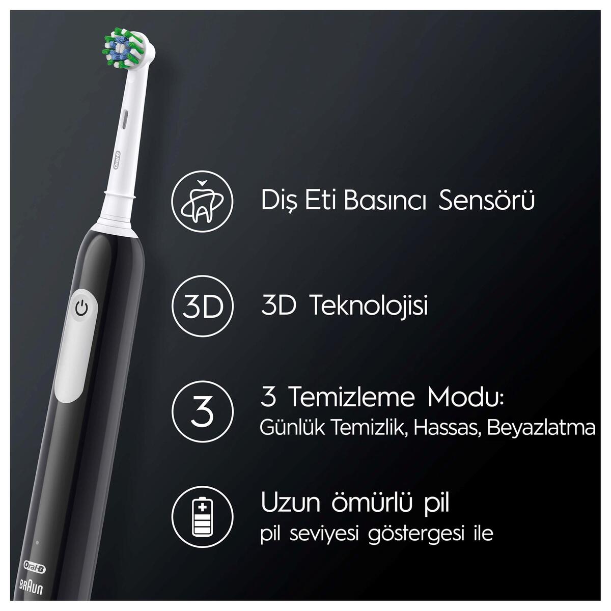 Oral-B Şarjlı Diş Fırçası Pro1 Restage Black