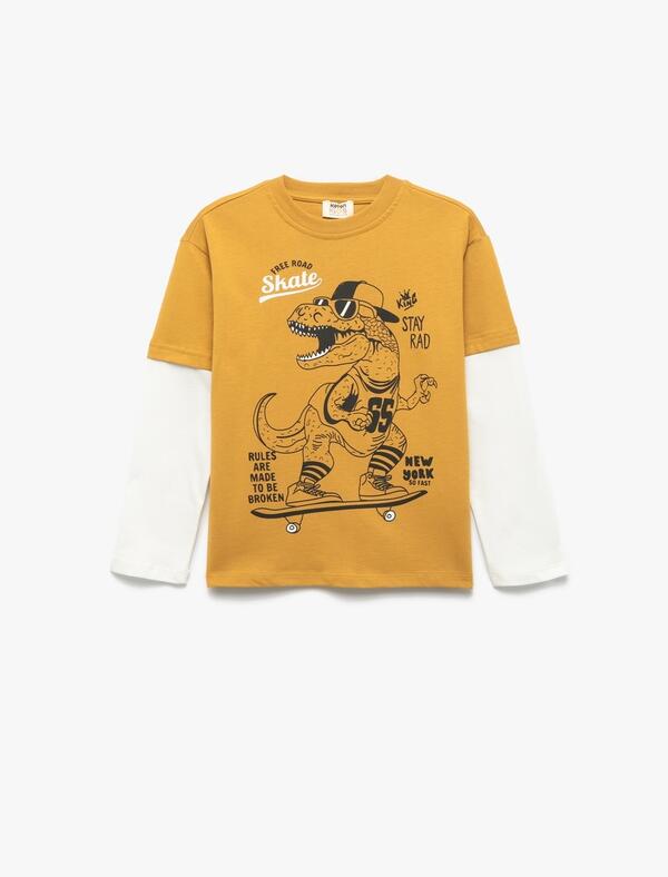 KotonTişört Erkek Çocuk 6WKB10068TK Hardal