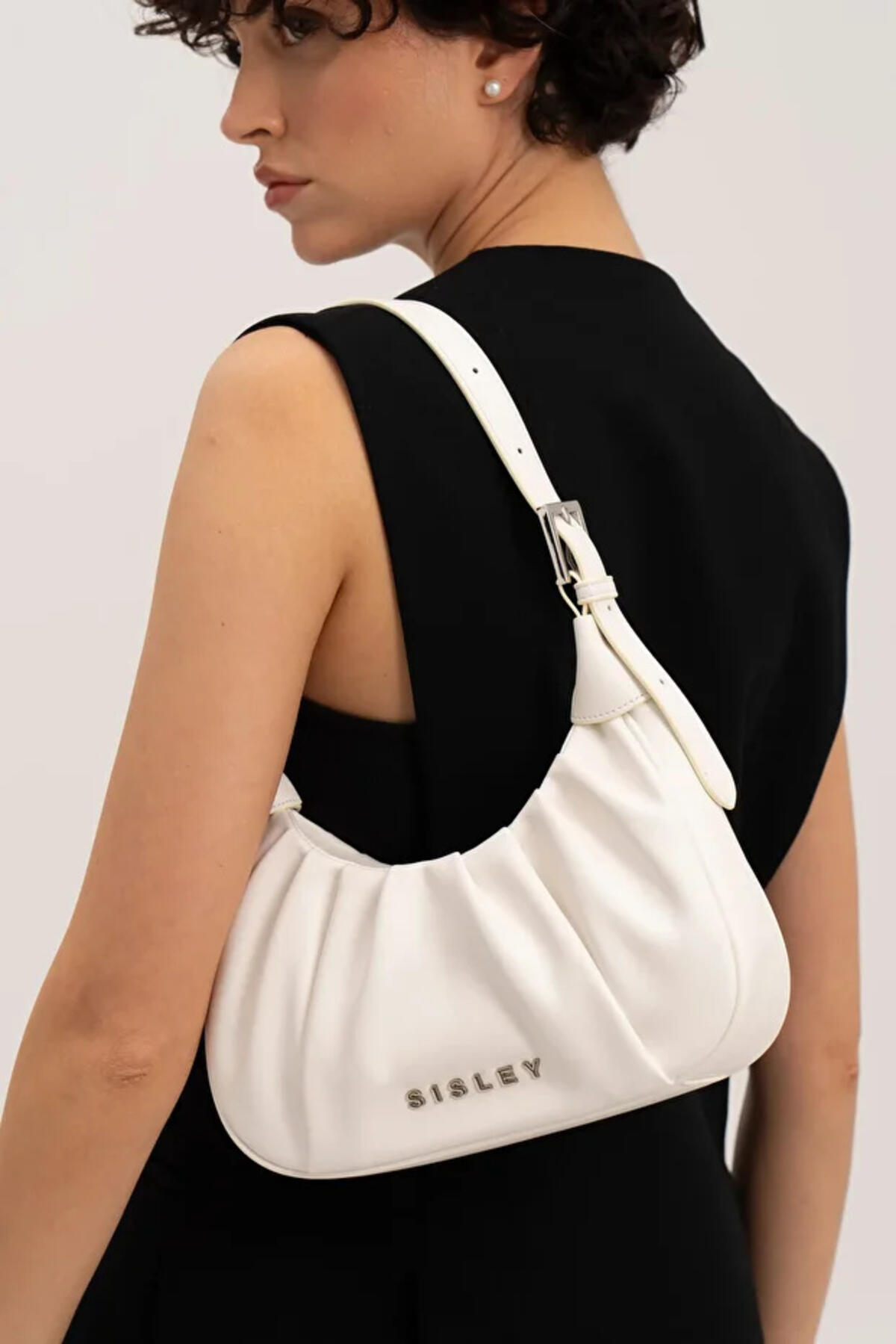 Sisley Kadın Kol Çantası SLY_098 Beyaz