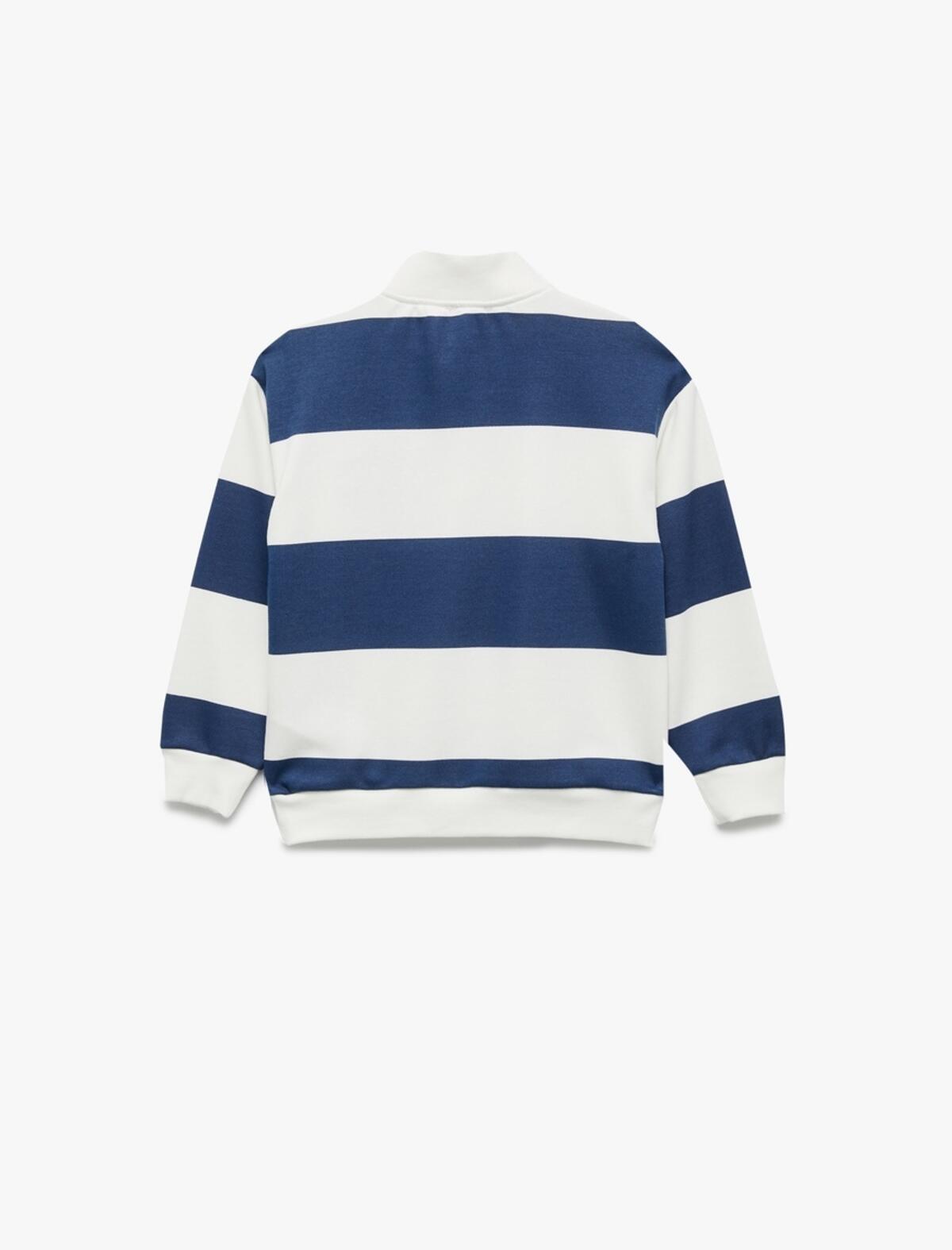 Koton Sweatshirt Erkek Çocuk 6WKB10178TK Ekru Çizgili
