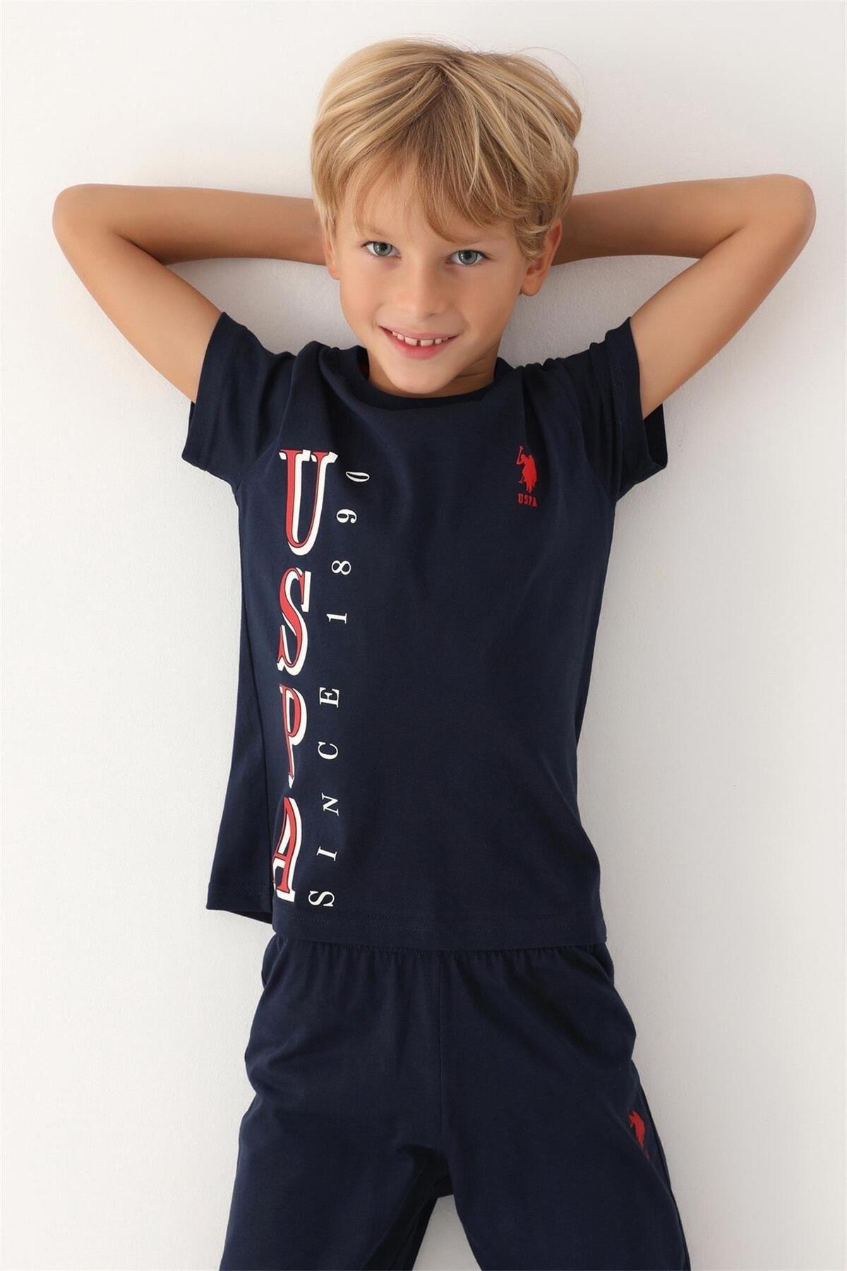 U.S. Polo Pijama Takım Erkek Çocuk US1717-4 Lacivert