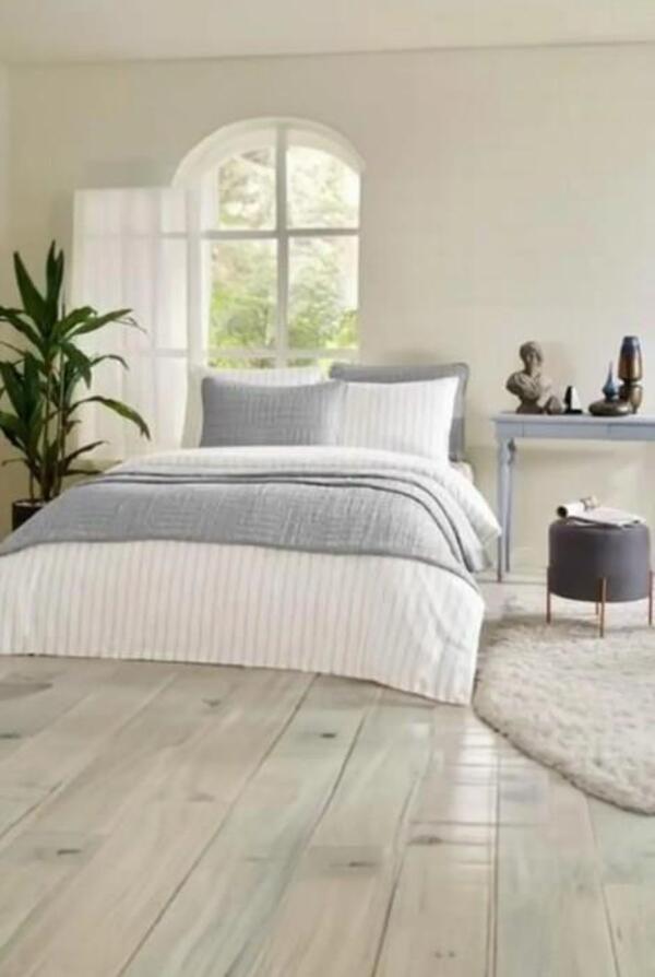 Özdilek Gelin Seti Yatak Örtülü Lıne Gri