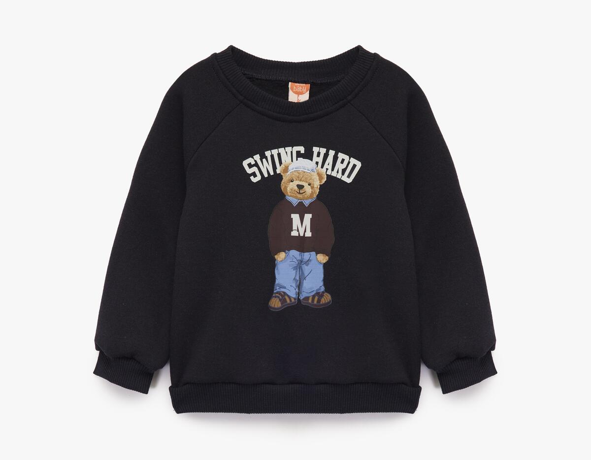 Koton Sweatshirt Erkek Bebek 6WMB10050TK Lacivert Koton Sweatshirt Erkek Bebek 6WMB10050TK Lacivert