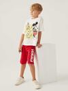 Mickey Mouse Kapri Takım Erkek Çocuk D4871-3 Krem