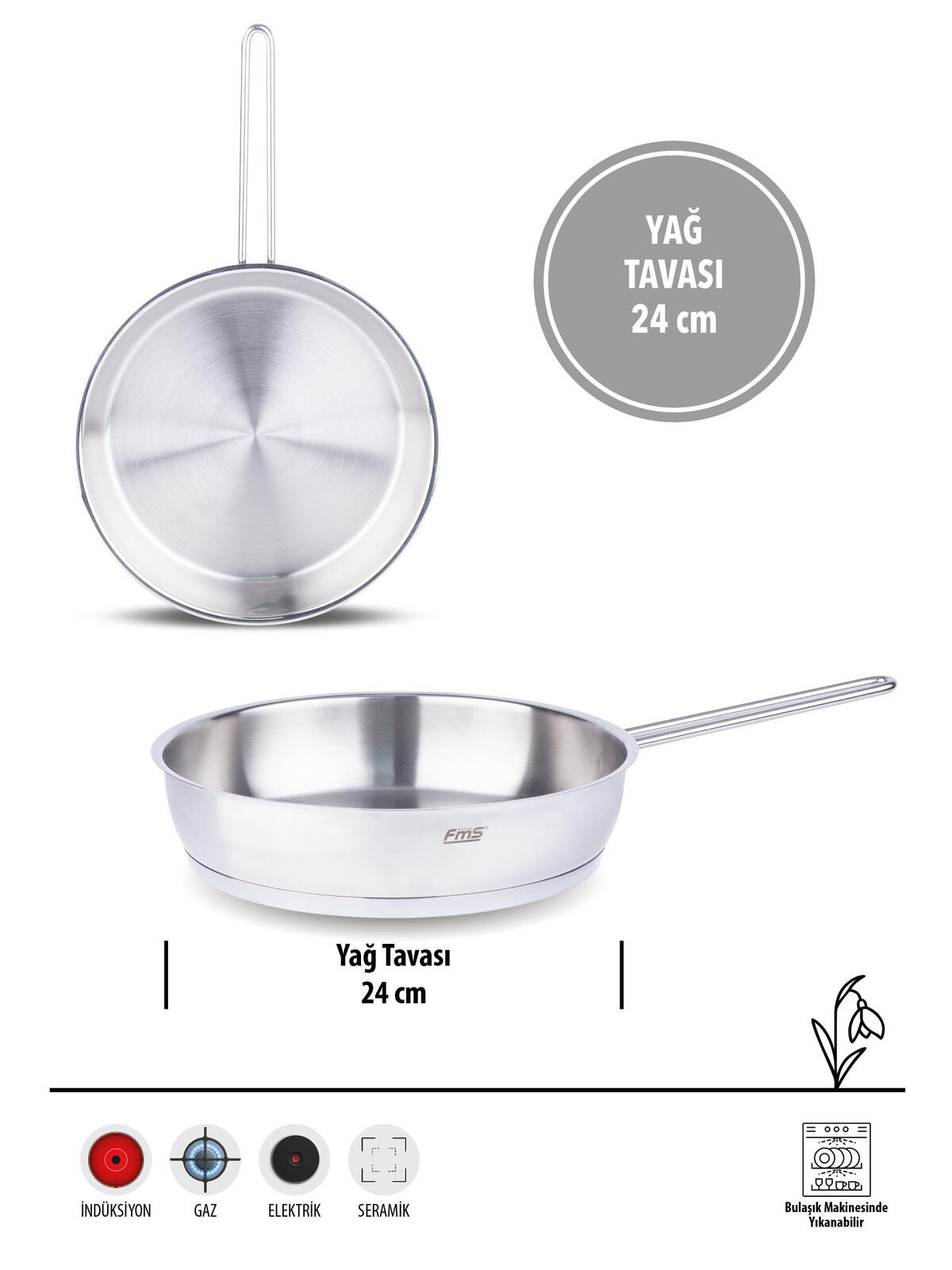 Fms Tava 24Cm Yağ Metal 10017