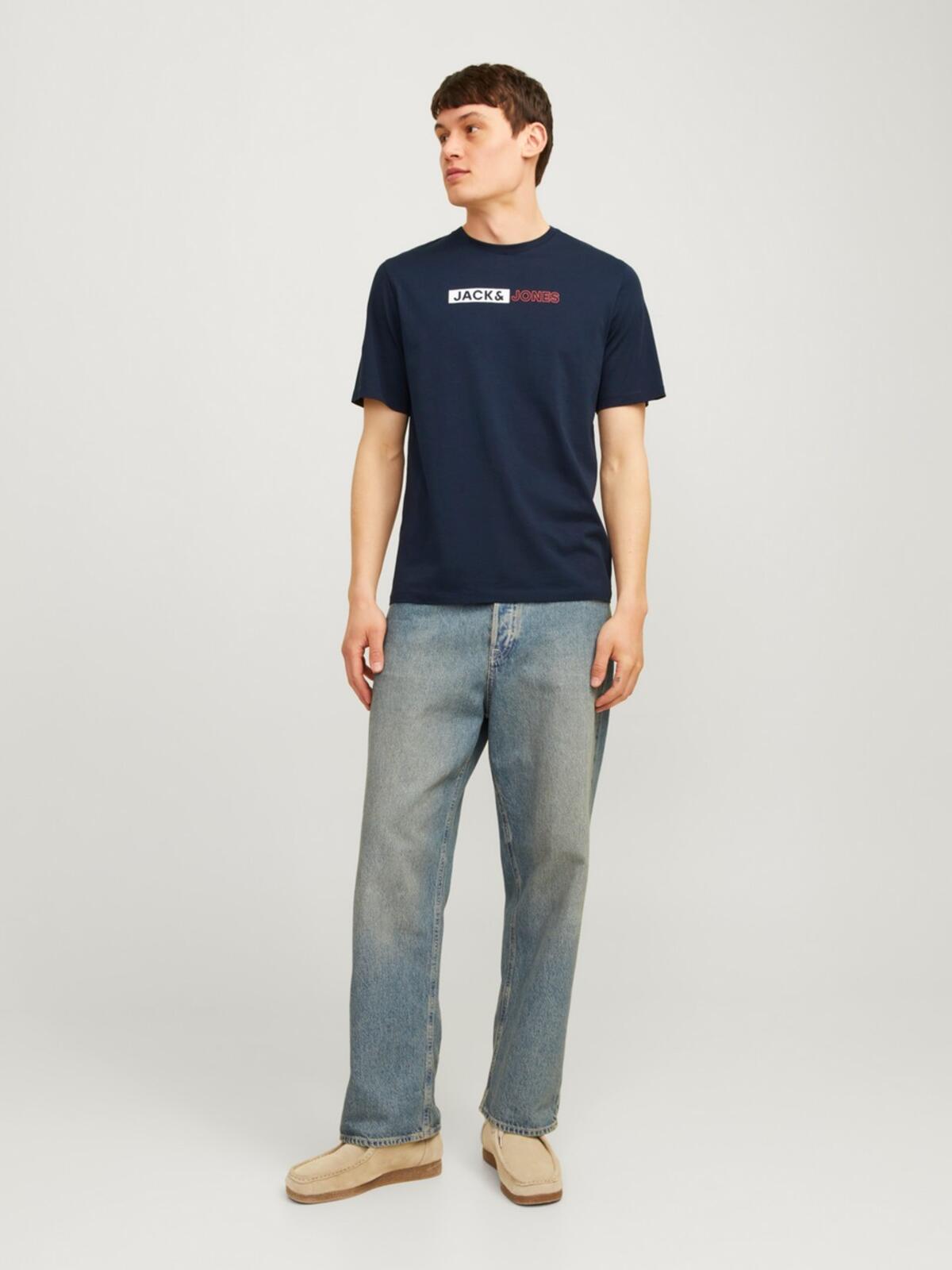 Jack&Jones Tişört 12233999 Koyu Mavi