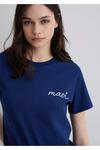 Mavi Tişört M1612962-70722 Koyu Saks Mavi