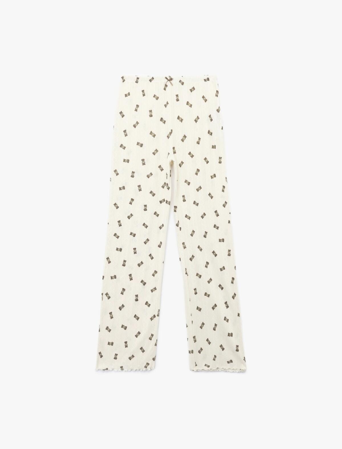 Koton Pijama Altı 6WLK40100MK Ekru Desenli