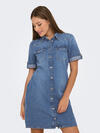 Only Kadın Denim Elbise 15353176 Koyu Mavi