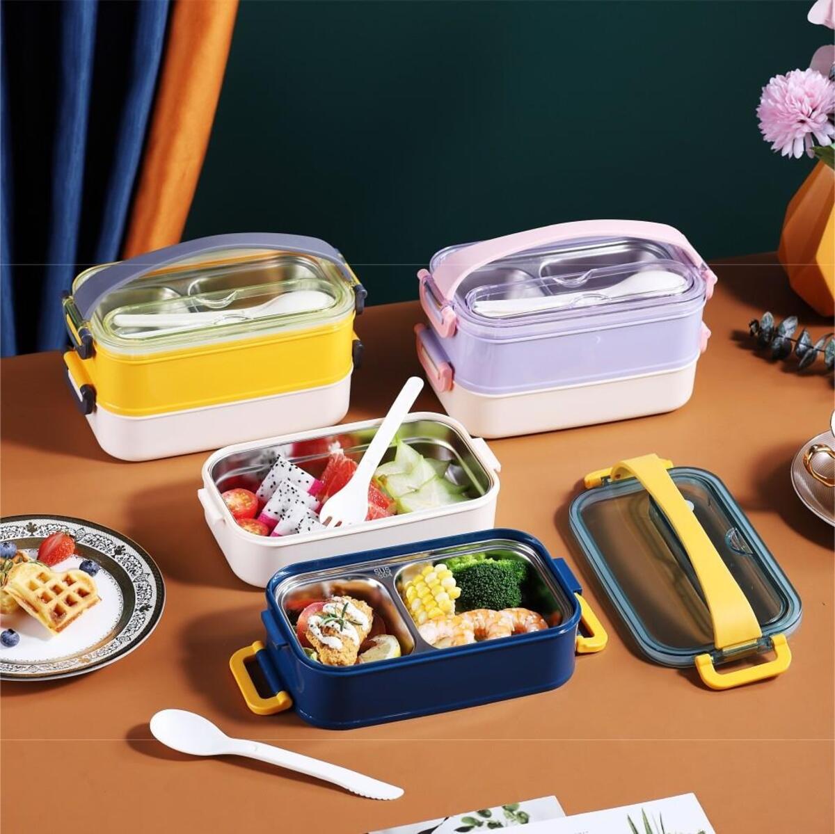 Vagonlife Lunchbox 3 Bölmeli Paslanmaz Çelik 1400Ml XC-462