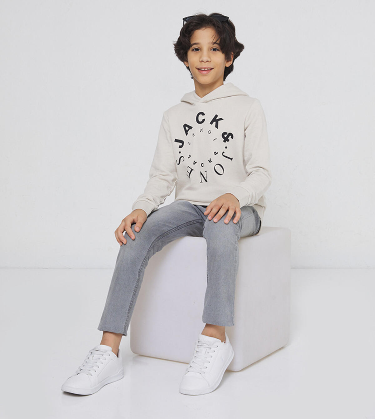 Jack&Jones Junior Sweatshirt Erkek Çocuk 12243441 Krem