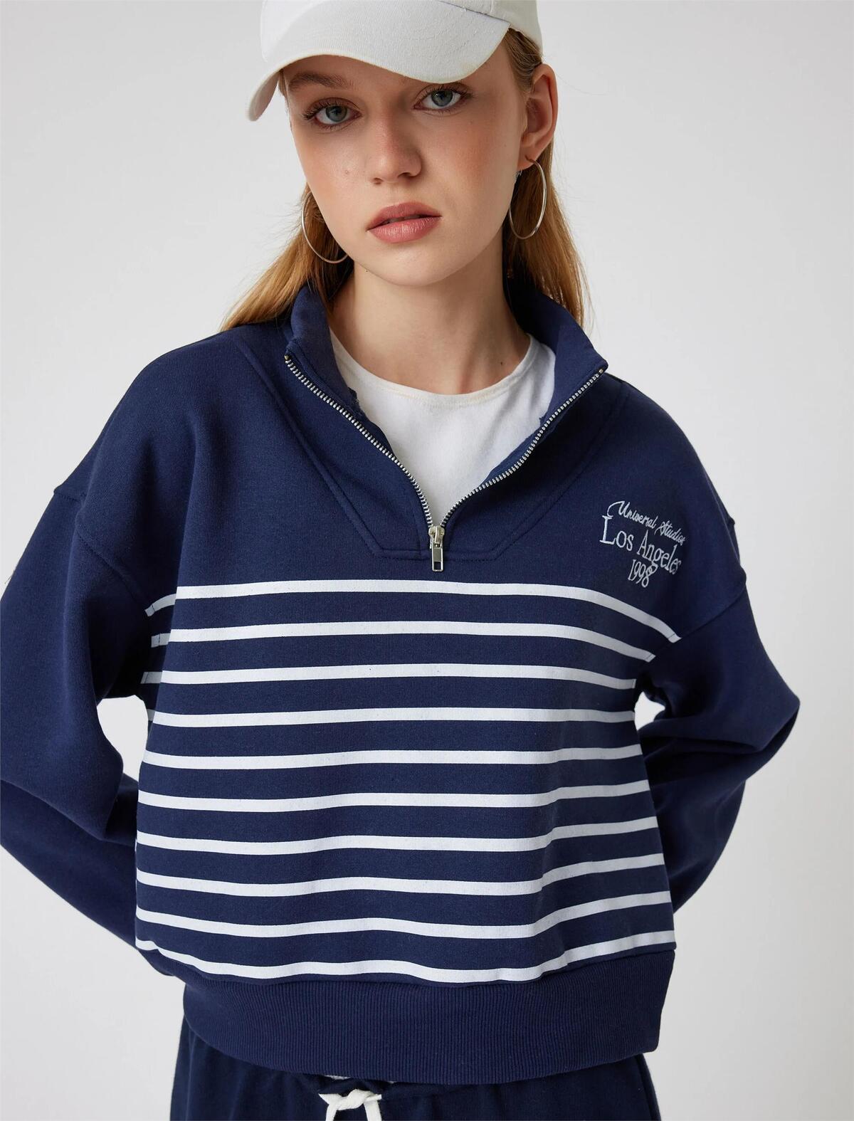 Koton Sweatshirt 5WAL10210IK Lacivert
