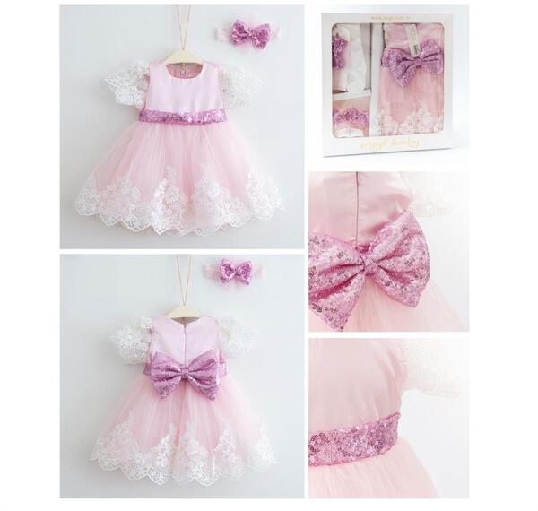 Pugi Bebe Mevlüt Takım Kız Pembe Paletli 3102