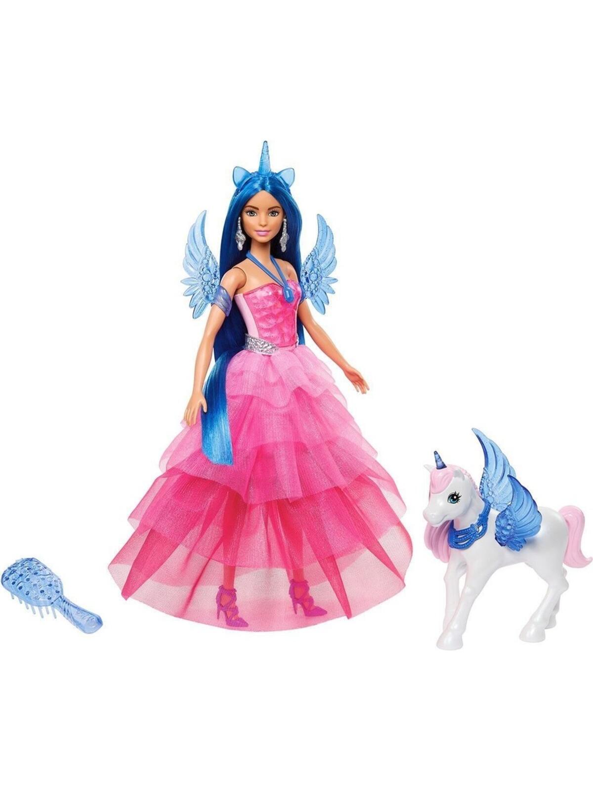 Barbie Mavi Saçlı Prenses Bebek MTL-HRR16
