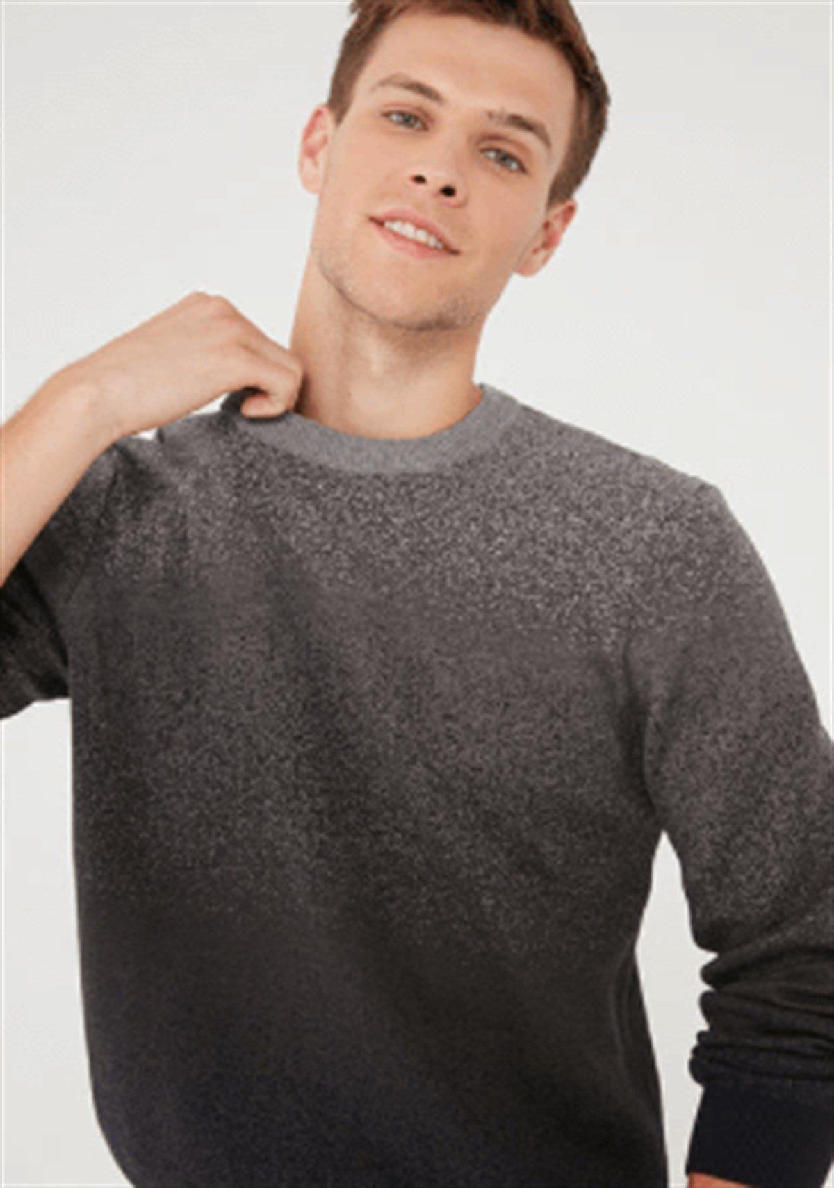 Mavi Kazak M070779-34686 Gri Melanj