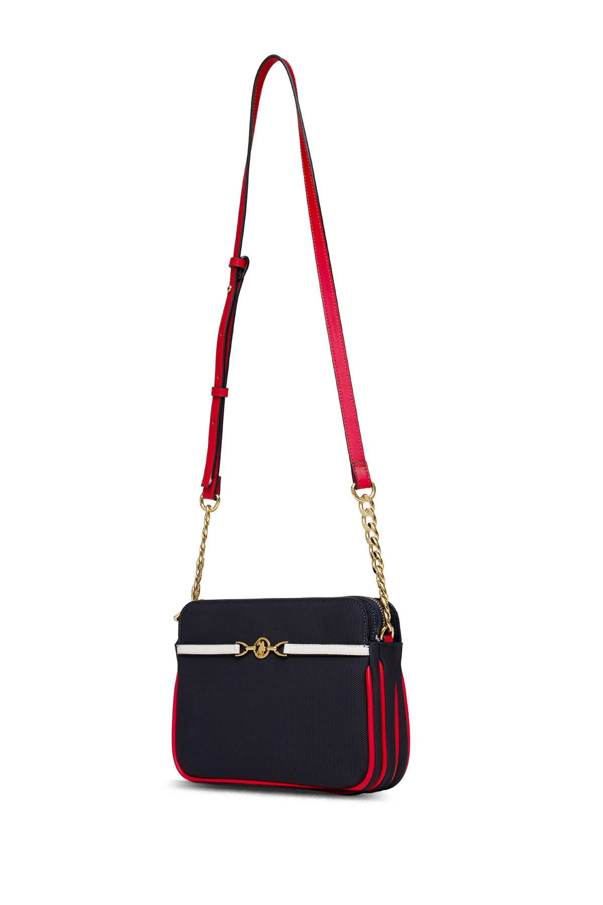 U.S. Polo Assn. Omuz Çanta US25239 Lacivert-Kırmızı