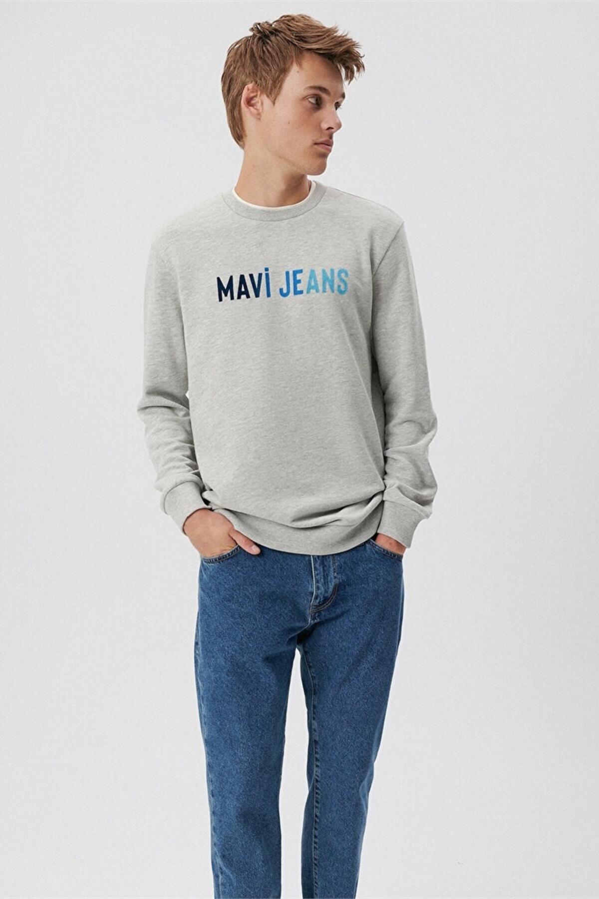 Mavi Sweatshirt M067146-35010 Açık Gri Melanj