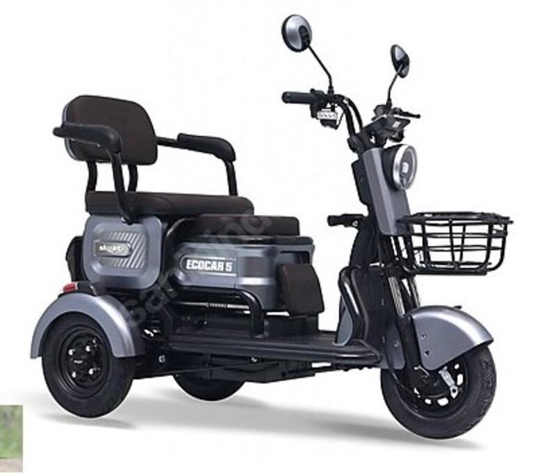 Skyjet Elektrikli Bisiklet Eco Car 5-X (Grape 15) 3 Tekerlekli Gri