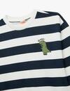 Koton Sweatshirt Erkek Bebek 6WMB10080TK Lacivert Çizgili