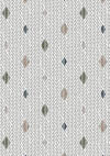 Dinarsu Desenli Embos Yolluk 100 Cm Loretta İndigo