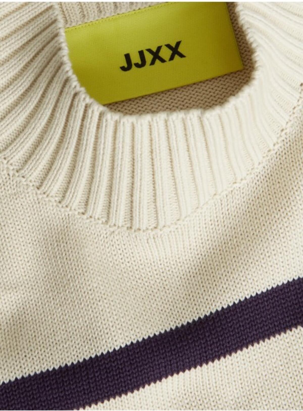 Jjxx Kazak 12226936 Krem-Mor Çizgili
