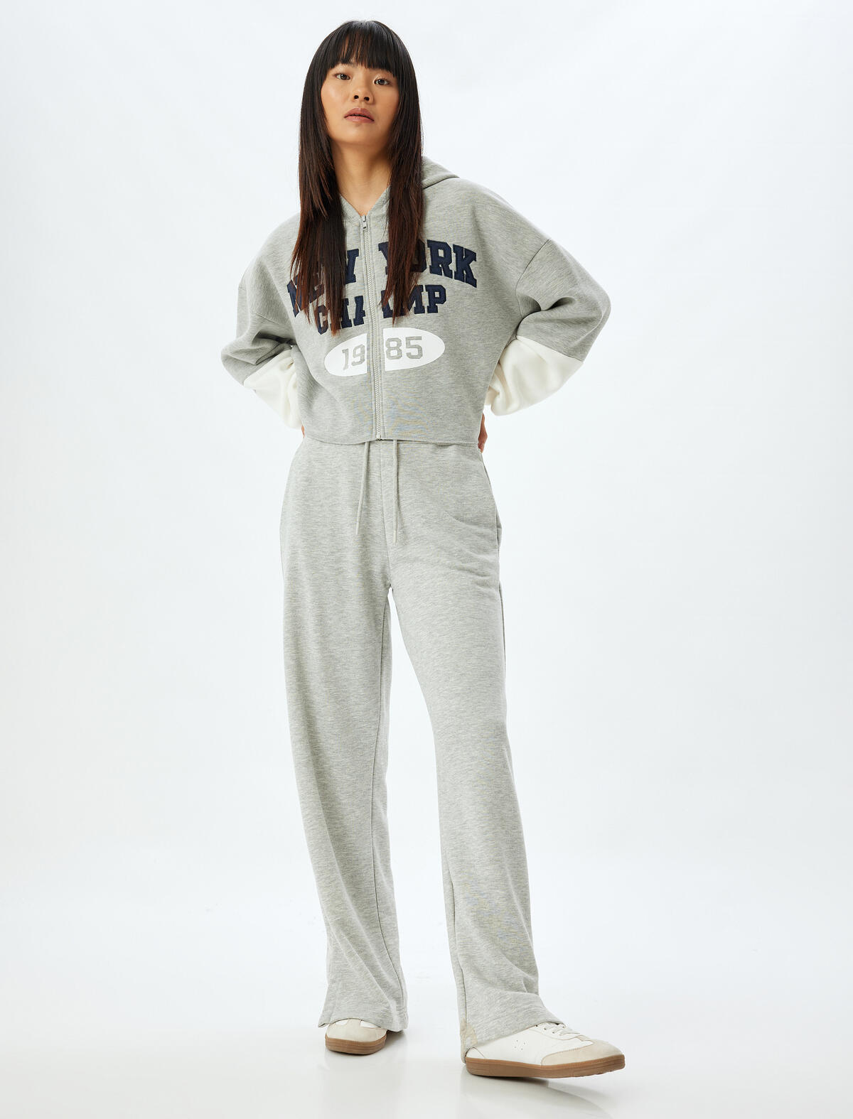 Koton Sweatshirt 5WAL10184IK Gri Melanj