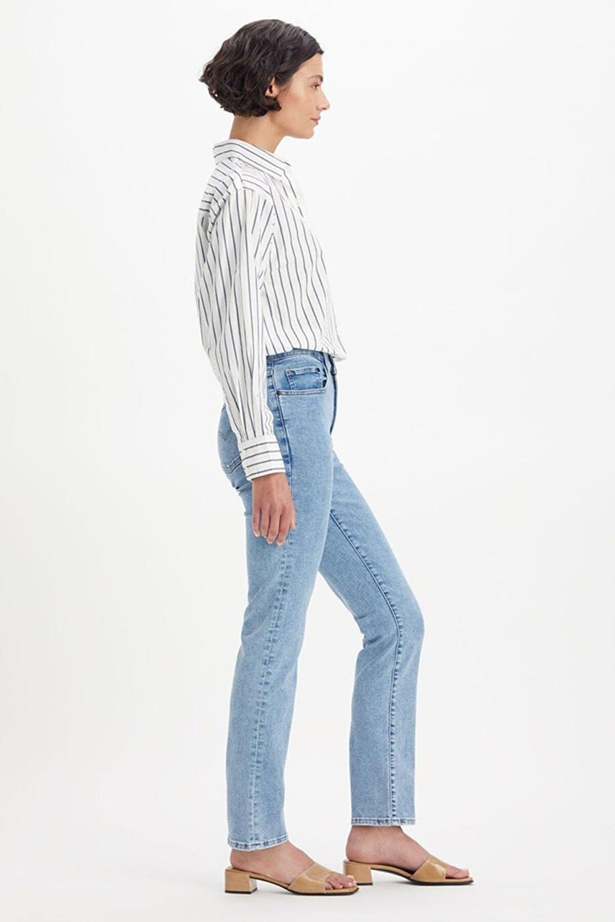 Levis Pantolon High Rise Straight 18883-0233 Orta İndigo