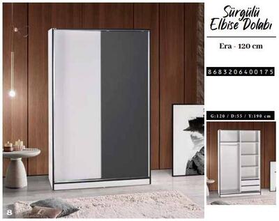 Chancolye Elbise Dolabı Sürgülü Era 120 Cm