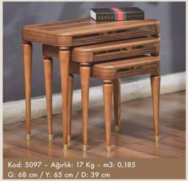 Omarat Zigon Sehpa Ceviz 5097