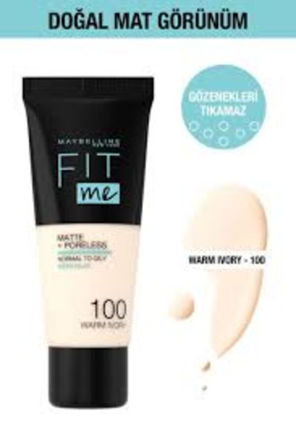 Maybelline Fondöten Fit Me Matte&Poreless No:100
