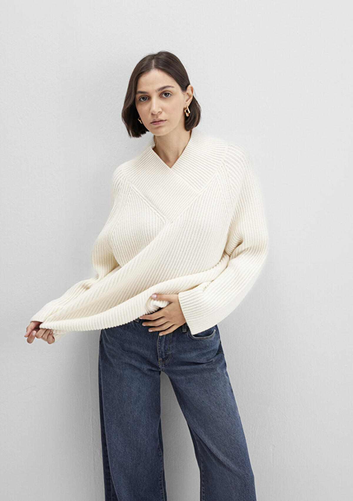 Mavi Kadın Kazak M1710829-70057 Kırık Beyaz