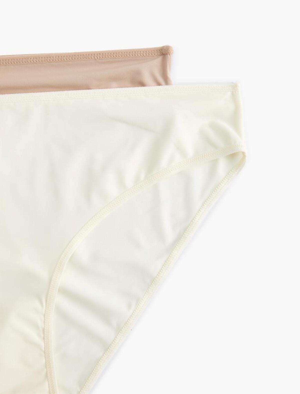 Koton Külot Brief 2'li 4SLK30075MK Ten-Ekru