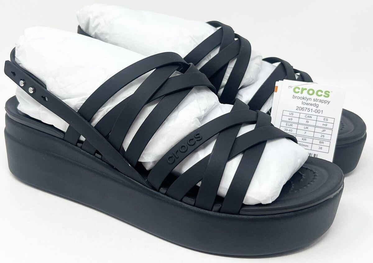 Crocs Brooklyn Strappy Lowwdg 206751_001 Black