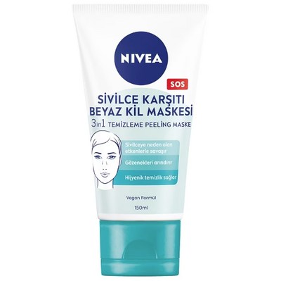 Nivea Maske Peeling 3Ü1 Arada Beyaz Kil 150Ml (Dy)
