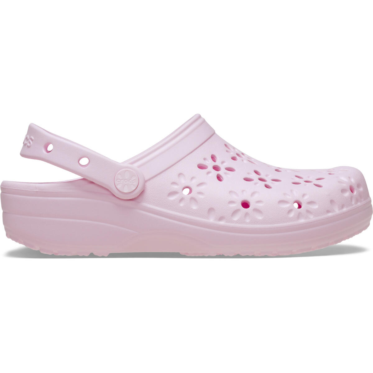 Crocs Classic Floral Cut Out Clog 210927_6ZW Pink Milk