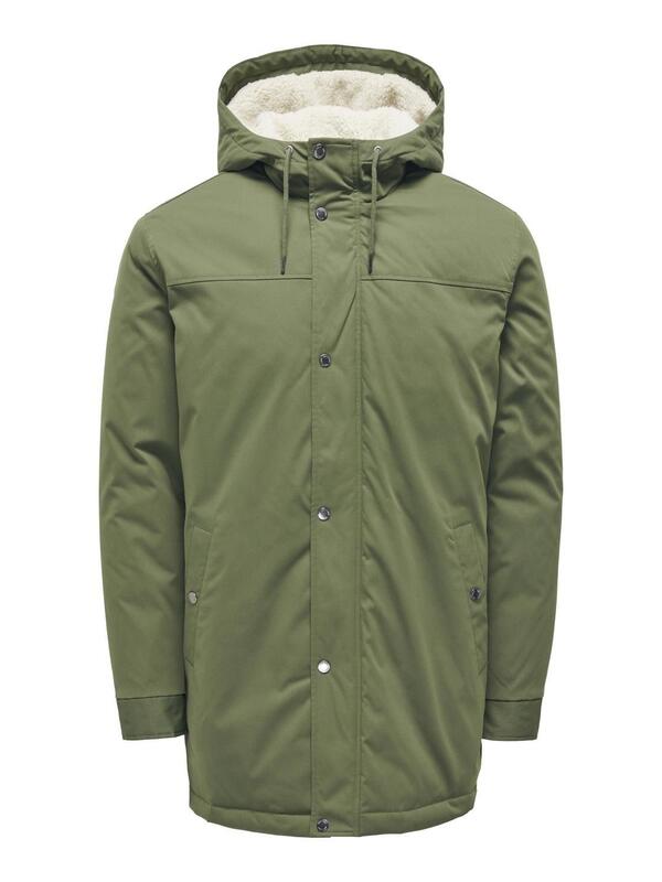 Only&Sons Parka 22025690 Yağ Yeşili XL